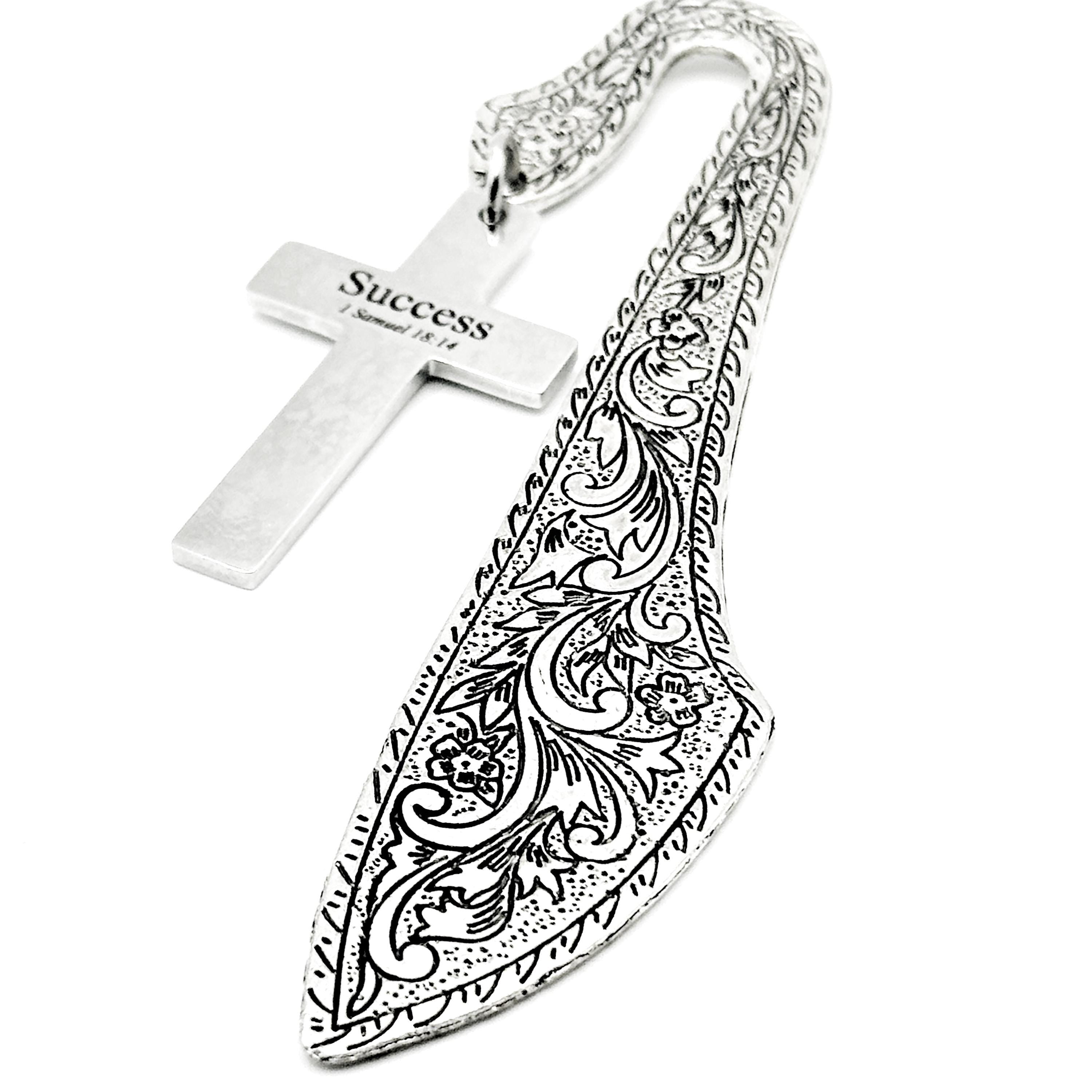 Success Scripture Cross Bookmark Stainless Steel Bible Verse Faith Bookmark Christian Gift Inspirational Religious Bookmark